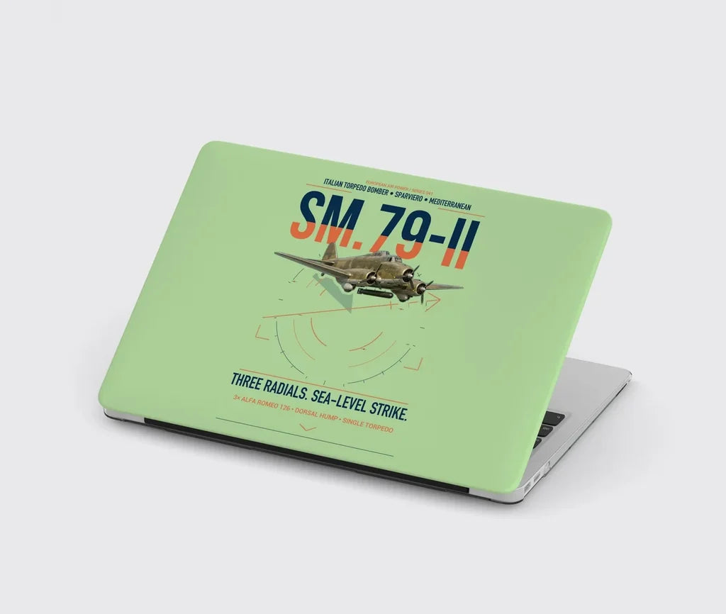 Savoia-Marchetti SM.79-II Sparviero design on light green MacBook case