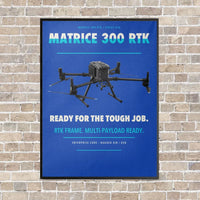 Thumbnail for DJI Matrice 300 RTK vertical canvas print - framed - blue background