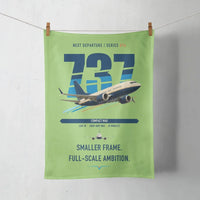 Thumbnail for Boeing 737 MAX 7 design on light green towel