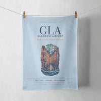 Thumbnail for Glasgow Airport (GLA) design on light blue towel