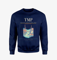 Thumbnail for Tampere-Pirkkala Airport (TMP) design on navy blue sweatshirt