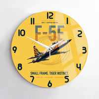 Thumbnail for F-5E Tiger II design on yellow no frame wall clock
