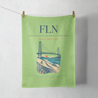 Thumbnail for Hercilio Luz International Airport (FLN) design on light green towel
