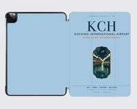 Thumbnail for Kuching International Airport (KCH) design on light blue ipad tablet case