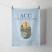 Thumbnail for Accra International Airport (ACC) design on light blue towel