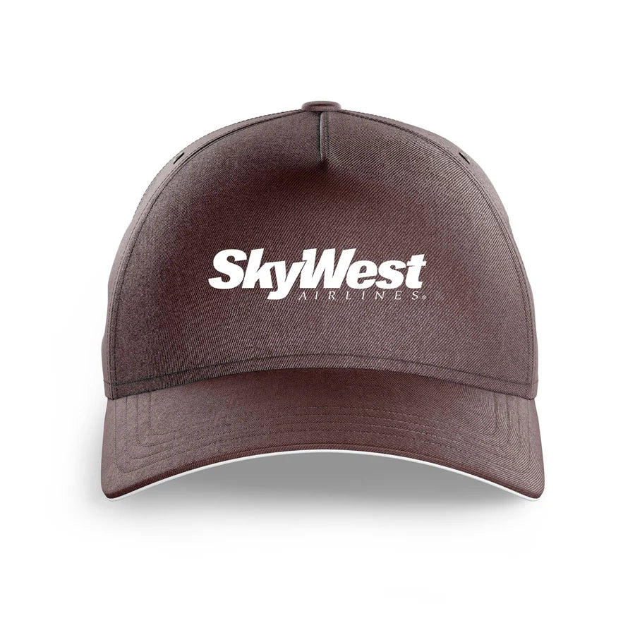 Skywest Airlines logo printed on brown cap
