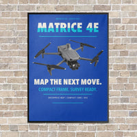Thumbnail for DJI Matrice 4E vertical canvas print - framed - blue background