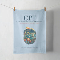 Thumbnail for Cape Town International Airport (CPT) design on light blue towel