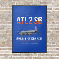 Thumbnail for Atlantique 2 Standard 6 vertical canvas print - framed - blue background