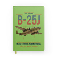 Thumbnail for B-25J Mitchell design on light green notebook