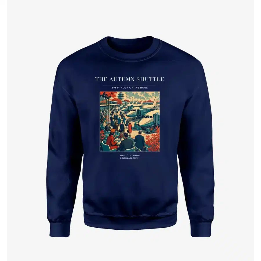 VINTAGE G4120 - The Autumn Shuttle - Designed Sweatshirts design on navyblue