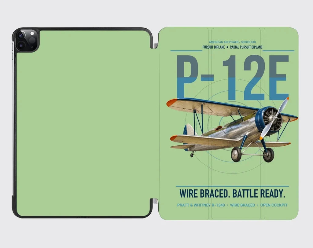 Boeing P-12E design on light green ipad tablet case