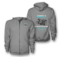 Thumbnail for DJI Avata 2 design on gray zipped hoodie
