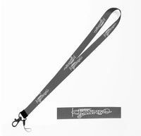 Thumbnail for Special Cessna Text lanyard and ID holder in gray