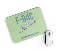 Thumbnail for F-94C Starfire design on light green rectangle mouse pad