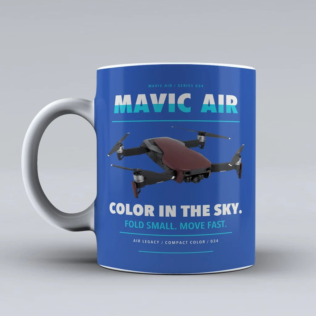 Mavic Air Mug design on blue dji