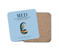 Thumbnail for Prince Mohammad Bin Abdulaziz International Airport (MED) design on light blue 1 piece coaster