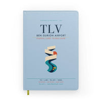 Thumbnail for Tel Aviv Ben Gurion Airport (TLV) design on light blue notebook