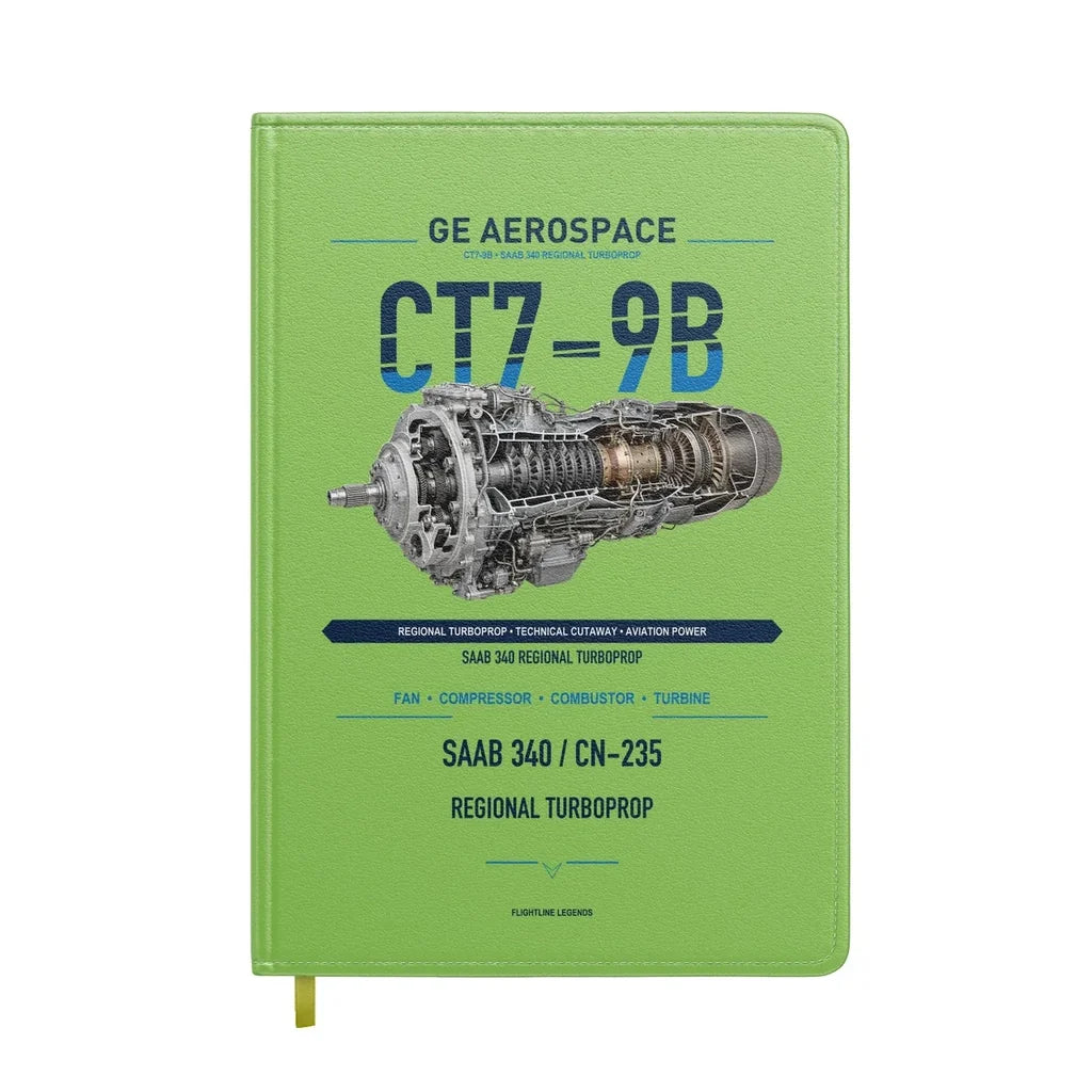 CT7-9B design on light green notebook