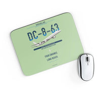 Thumbnail for Douglas DC-8-63 design on light green rectangle mouse pad