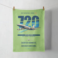 Thumbnail for Boeing 720B design on light green towel