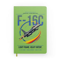 Thumbnail for F-16C Fighting Falcon design on light green notebook
