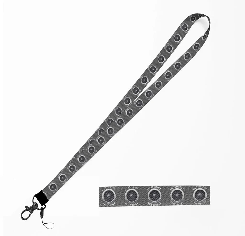 In Thrust We Trust lanyard - gray