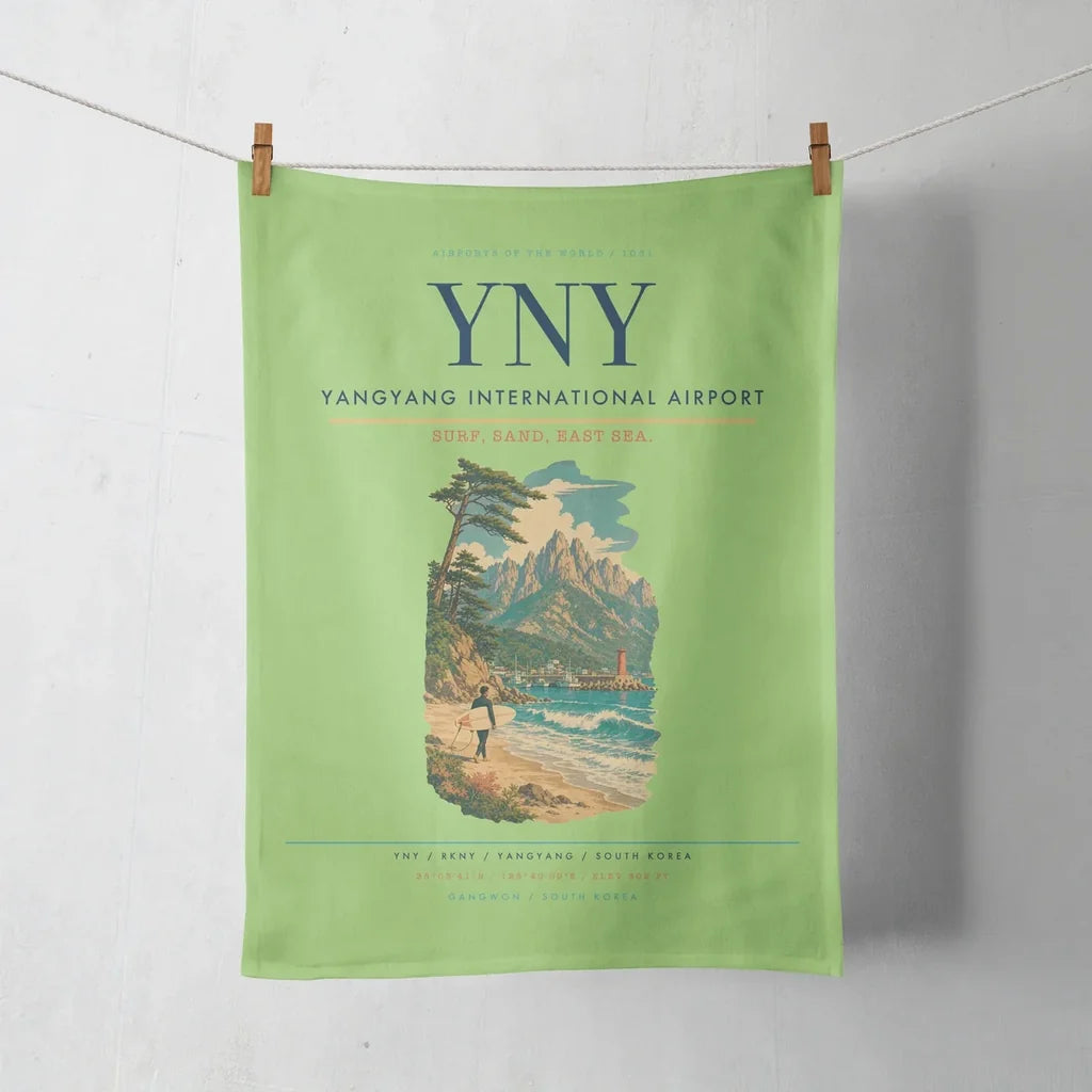 Yangyang International Airport (YNY) design on light green towel