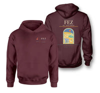 Thumbnail for Fes (FEZ) design on dark red double-side hoodie
