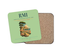 Thumbnail for Federico Fellini International Airport (RMI) design on light green 1 piece coaster