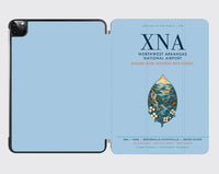 Thumbnail for Northwest Arkansas National Airport (XNA) design on light blue ipad tablet case