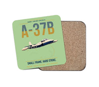 Thumbnail for A-37B Dragonfly design on light green 1 piece coaster