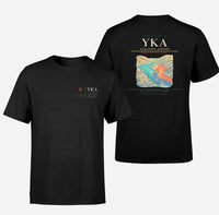 Thumbnail for Kamloops Airport (YKA) design printed on black double-side t-shirt