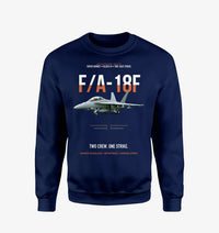 Thumbnail for F-A-18F Super Hornet Block III Two Crew One Strike design on navy blue sweatshirt