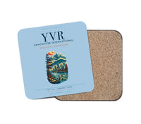 Thumbnail for Vancouver International Airport (YVR) design on light blue 1 piece coaster
