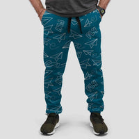 Thumbnail for Paper Airplane themed sweat pants from Aviation Shop