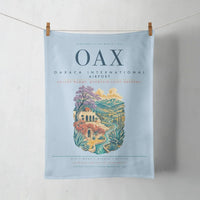 Thumbnail for Oaxaca International Airport (OAX) design on light blue towel