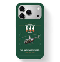 Thumbnail for Robinson R44 Raven II design on dark green magsafe iphone case, for iPhone 17 Pro
