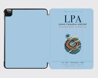 Thumbnail for Gran Canaria Airport (LPA) design on light blue ipad tablet case