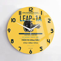Thumbnail for CFM LEAP-1A design on yellow no frame wall clock