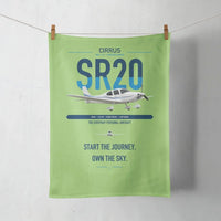 Thumbnail for Cirrus SR20 design on light green towel