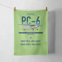 Thumbnail for Pilatus PC-6 Porter design on light green towel