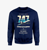 Thumbnail for Boeing 747-400 design on navy blue sweatshirt