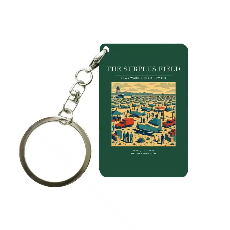 VINTAGE G4539 - The Surplus Field - Designed Key Chain design on darkgreen