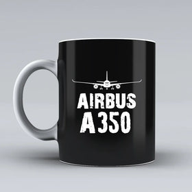 Airbus A350 & Plane Ceramic White Mugs