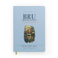 Thumbnail for Brussels Airport (BRU) design on light blue notebook