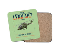 Thumbnail for Westland Lynx AH7 design on light green 1 piece coaster