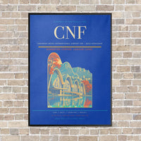 Thumbnail for Tancredo Neves International Airport CNF — Belo Horizonte vertical canvas print - framed - blue background