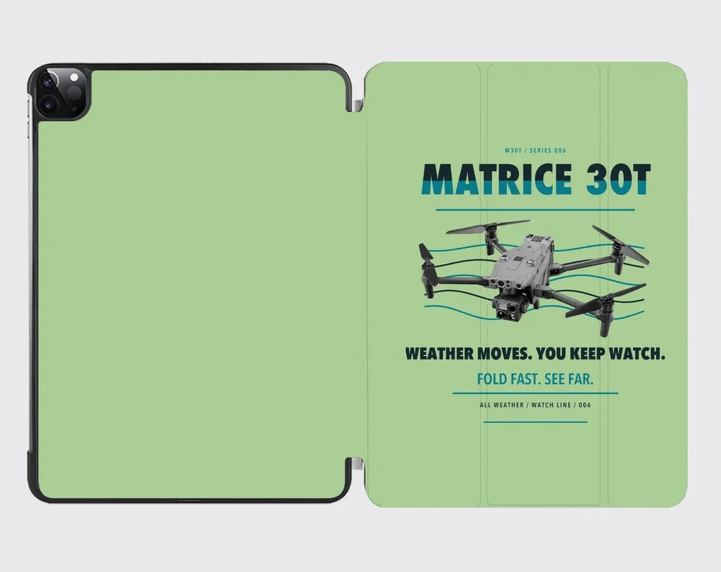 DJI Matrice 30T design on light green ipad tablet case