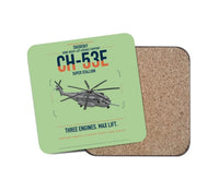 Thumbnail for Sikorsky CH-53E Super Stallion design on light green 1 piece coaster